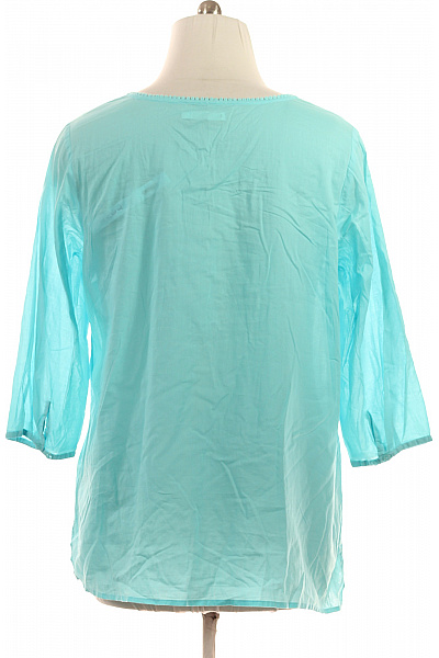 BONPRIX Dámská tyrkysová tuniková halenka s krajkou a mašlí Vel. 48 | BONPRIX | obrázek 3