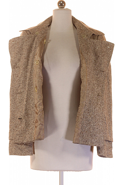 Krátký Dámský Kabát Vlněný Hnědý MADELEINE | MADELEINE | obrázek 4