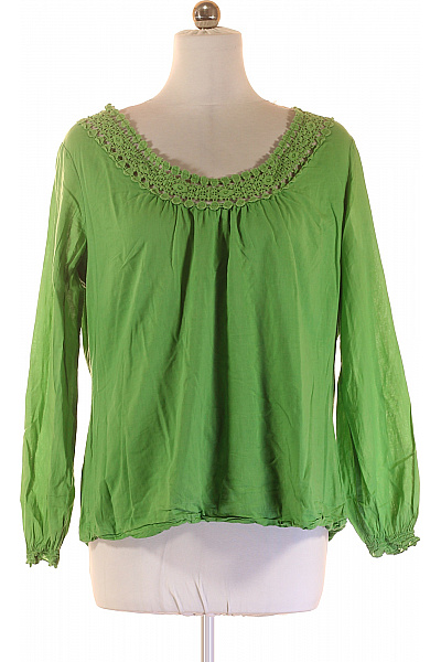 COMMA Bavlněná Modalová Zelená Halenka Dlouhý Rukáv Volná Boho Letní Velikost 40 | COMMA | obrázek 2