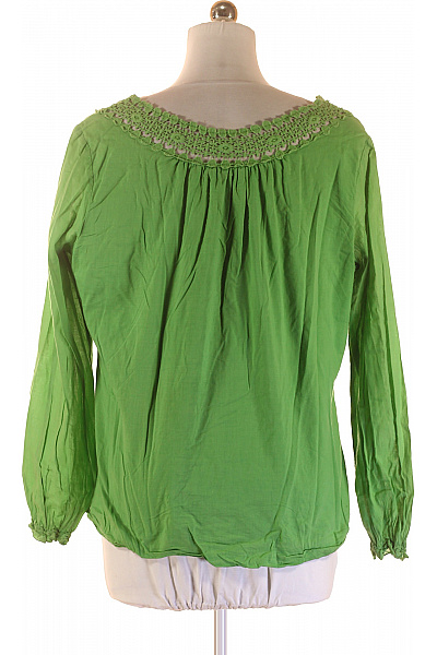 COMMA Bavlněná Modalová Zelená Halenka Dlouhý Rukáv Volná Boho Letní Velikost 40 | COMMA | obrázek 3