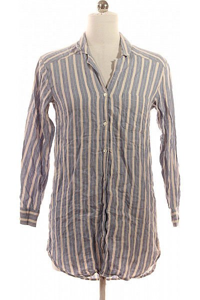 Košilové  Šaty Modré Second hand Vel. XS | HM  | obrázek 2