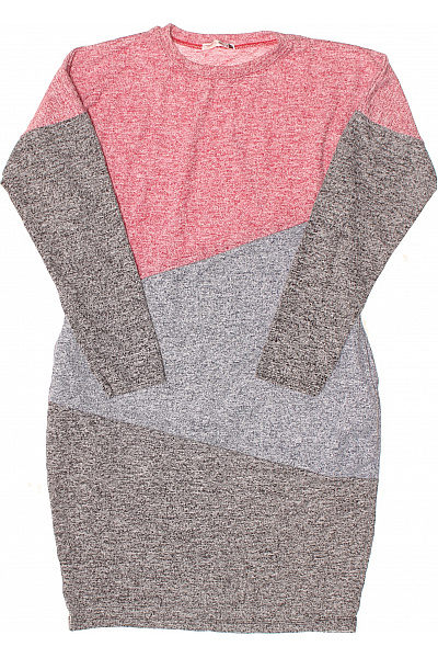 Fashion Dámské pletené šaty s dlouhým rukávem blok barev úpletové Vel. M | Fashion | obrázek 2