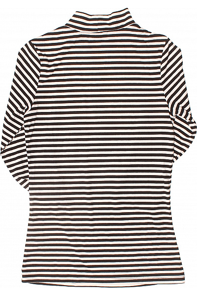 Janina Dámský žebrovaný rolák s dlouhým rukávem černobílé pruhy Velikost 38 | Janina | obrázek 3