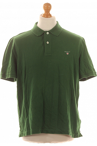 GANT Pánské Tričko s Límečkem Zelené Second hand Vel. L | GANT | obrázek 2