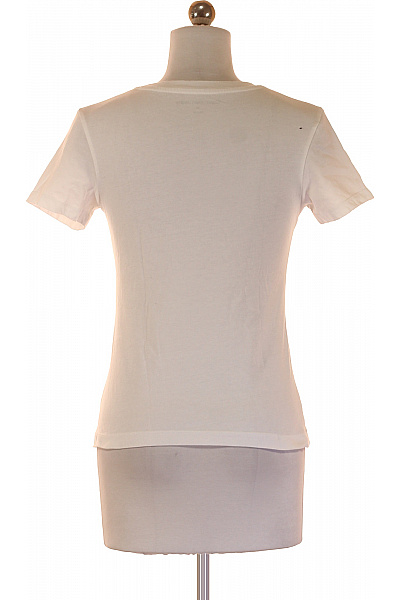 Jednoduché Dámské Tričko Bílé Calvin Klein Second hand Vel. XS | Calvin Klein | obrázek 2
