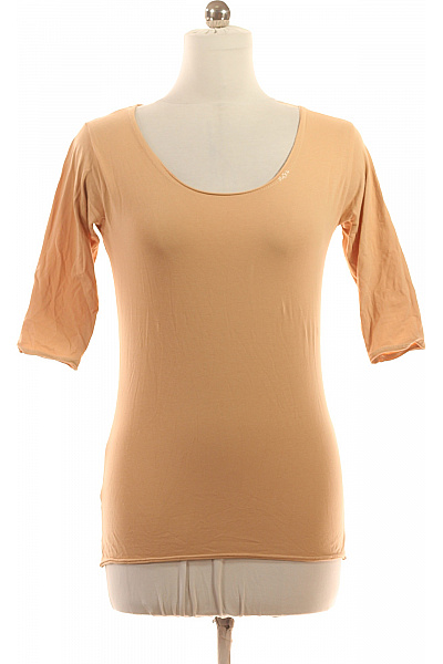 M.asch Jednoduché Dámské Tričko Béžové Second Hand Vel. M