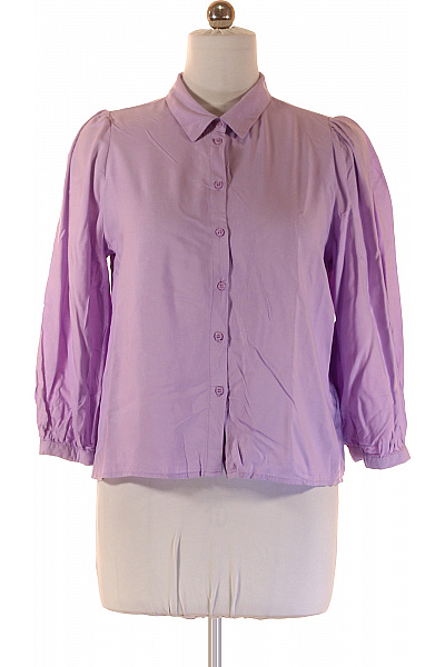 FB SISTER Dámská Fialová Košile Dlouhý Rukáv Puff Rukávy Ležérní Velikost M | FB SISTER | obrázek 2