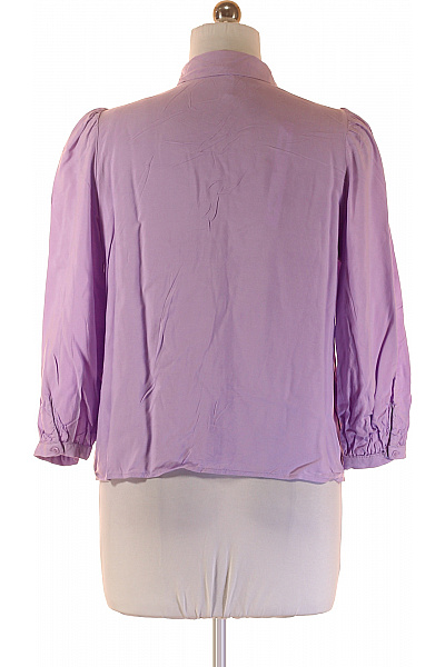 FB SISTER Dámská Fialová Košile Dlouhý Rukáv Puff Rukávy Ležérní Velikost M | FB SISTER | obrázek 3