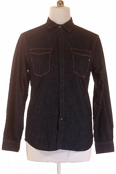 Riflová Pánská Košile Modrá REPLAY