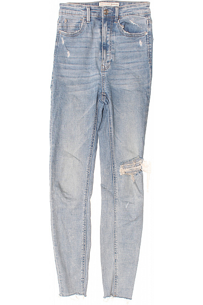 STRADIVARIUS Roztrhané Dámské Džíny Modré Vel. 34
