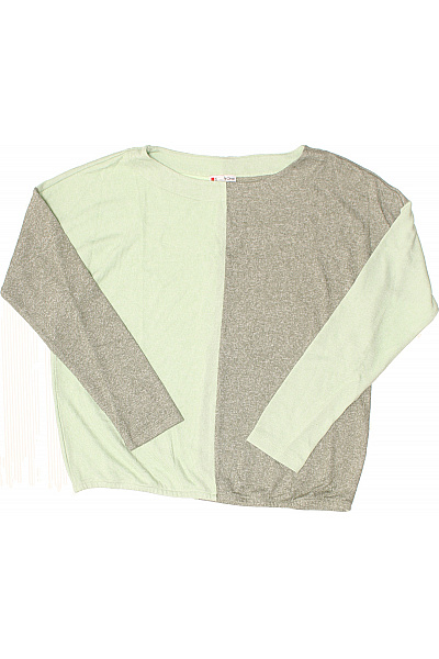 Street One Dámský pulovr dvoubarevný světle zelený šedý žebrovaný volný Velikost 38 | Street One | obrázek 2