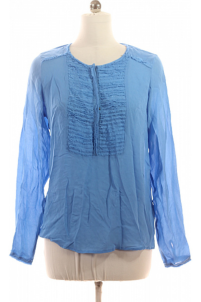  Halenka Jednobarevná Hedvábná Modrá Custommade Vel. 40 | Custommade | obrázek 2