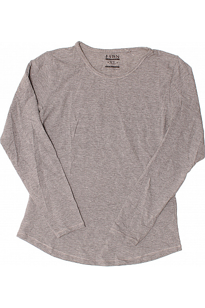 FSBN Dámské Tričko Dlouhý Rukáv šedé Basic Melír Vel. Xl