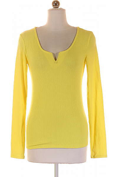 Jednoduché Dámské Tričko Žluté Vel. XS | JEAN PASCALE | obrázek 2