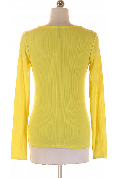 Jednoduché Dámské Tričko Žluté Vel. XS | JEAN PASCALE | obrázek 3