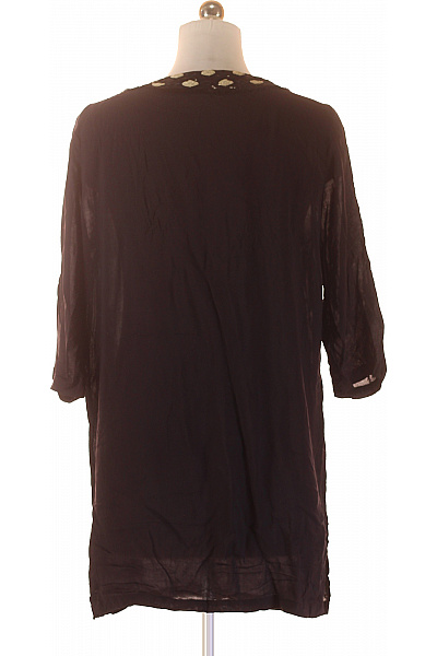 calzedonia Dámská tmavá tuniková halenka s výstřihem do V zdobená Vel. L | calzedonia | obrázek 3