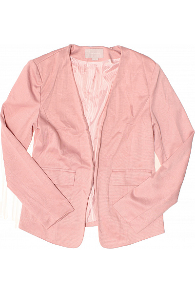 GATE Dámský růžový blejzr bez límce strukturovaný elegantní jarní Vel. 40 | GATE | obrázek 2