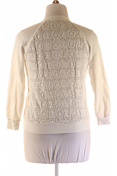 Dámská Mikina Rozepínací Bílá Second hand Vel. L | Unimoda | obrázek 3