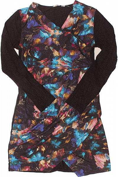  Šaty s Květinovým Potiskem Barevné Second hand Vel. L/XL | Unimoda | obrázek 2