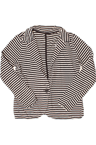 Dámský blejzr pruhovaný černobílý vypasovaný ležérní na běžné nošení Velikost M | Unimoda | obrázek 2