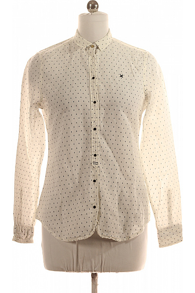 GAASTRA Vzorovaná Dámská Košile Bílá Second Hand Vel. L