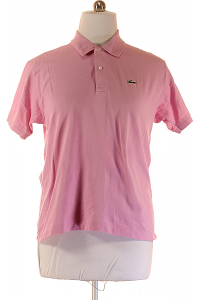 Pánské Tričko S Límečkem Růžové LACOSTE Vel. XL