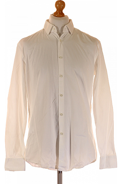 Hugo Boss Pánská Bílá Košile Dlouhý Rukáv Elegantní Business Vypasovaná Regular Fit Vel. 41