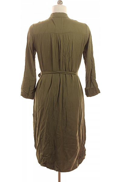 MADE IN ITALY dámské košilové šaty s páskem khaki Vel. L | MADE IN ITALY | obrázek 3