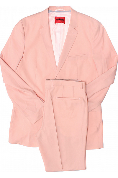 Pánský Společenský Oblek Růžový Hugo Boss Vel. 46