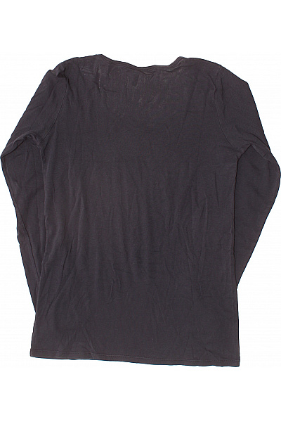 BENETTON Dámské tričko dlouhý rukáv tmavě šedé s nápisem Vel. S | BENETTON | obrázek 2