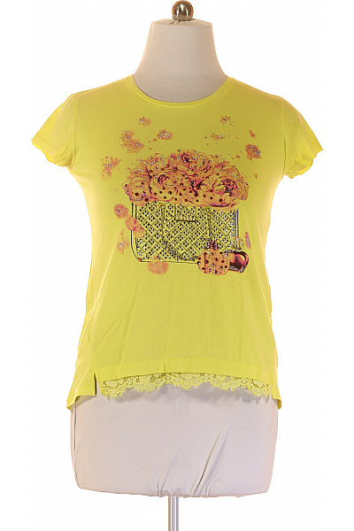 Dámské Tričko s Potiskem Žluté Second hand | Unimoda | obrázek 2