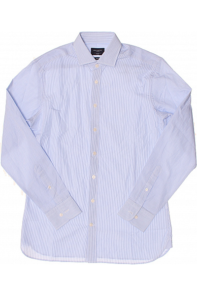 Vzorovaná Pánská Košile Modrá HACKETT Second Hand