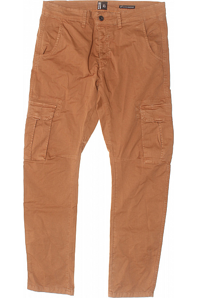 BOMBOOGIE Pánské Kalhoty Kapsáče Hnědé Vel. 32