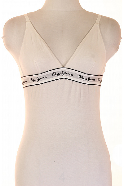 Pepe Jeans Dámské Prádlo Podprsenka Hladká Trojúhelníková Bílá Vel. S