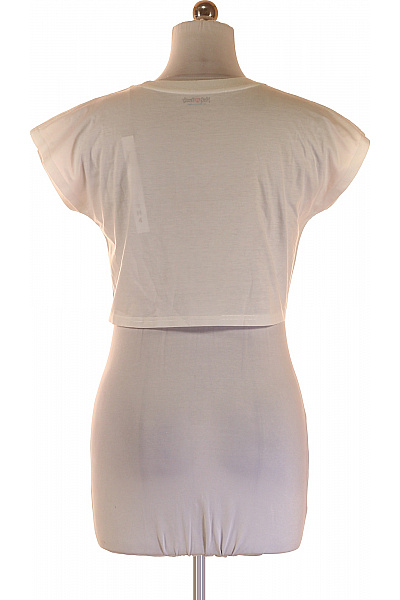 Dámské bílé crop top tričko s potiskem slona Thailand Vel. M | Unimoda | obrázek 3