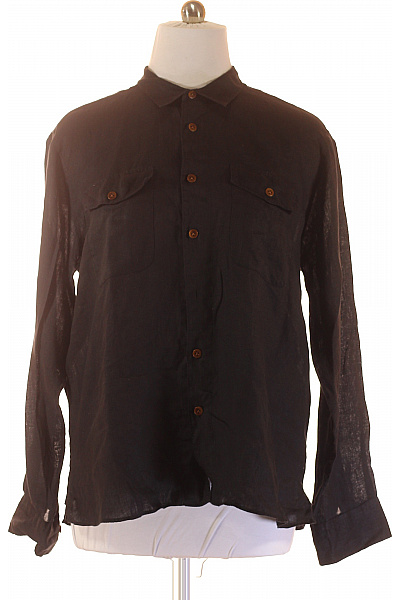 DU4 Pánská Košile Jednobarevná Černá Vel. XXL | DU4 | obrázek 2