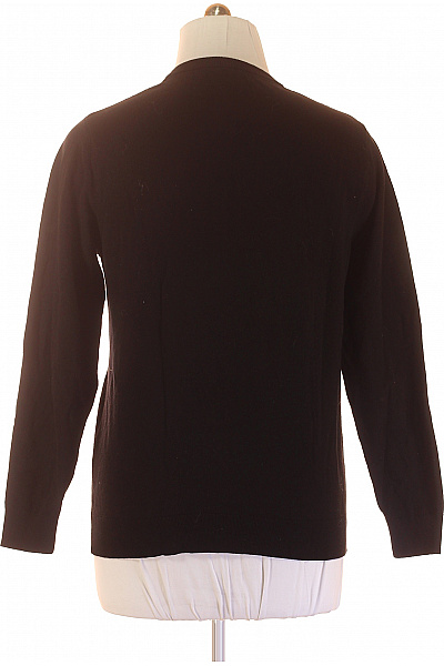 VERSACE Pánský bavlněný černý pulovr basic s výstřihem do V Vel. l | VERSACE | obrázek 2