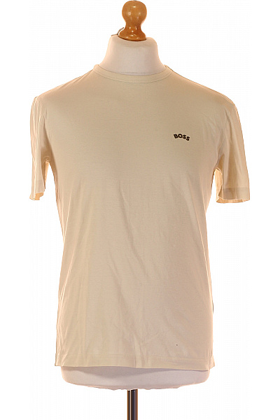 Hugo Boss Jednoduché Pánské Tričko Béžové Vel. S