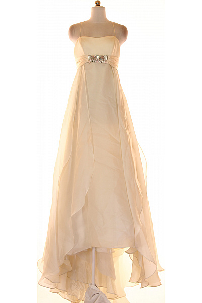 Šaty Hedvábné Bílé Vel. 44