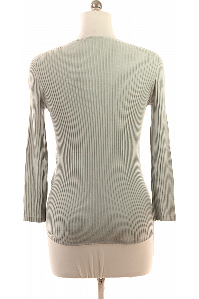 Jednoduché Dámské Tričko s Dlouhým Rukávem Hedvábné Šedé ARMANI Vel. L | ARMANI | obrázek 2