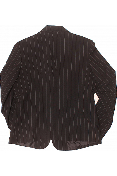 Dámské černé polyesterové sako pruhované elegantní vypasované business Velikost 42 | Unimoda | obrázek 3