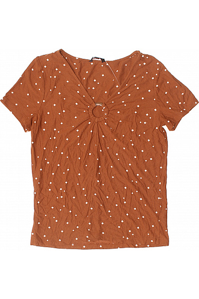 Next Dámské hnědé tričko s krátkým rukávem a bílým potiskem Vel. 40 | Next | obrázek 2