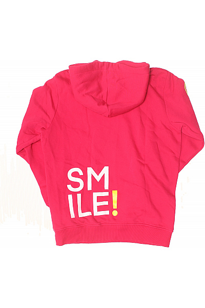 Zwillingsherz Dámská růžová mikina přes hlavu s potiskem a výšivkou Vel. s/m | Zwillingsherz | obrázek 2