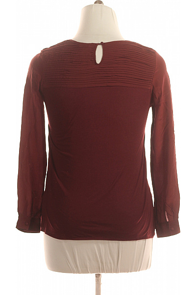 Společenská  Halenka Hedvábná Vínová Massimo Dutti Vel. XL | massimo dutti | obrázek 3