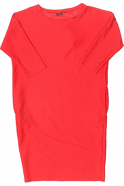 BODY FLIRT Červené Dámské Pletené šaty S Rukávem Jednoduché Tunikové Velikost 36-38