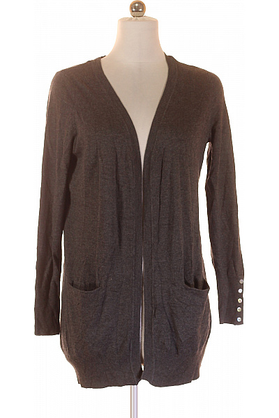 Canda Dámský viskózový kardigan tmavě šedý dlouhý propínací s kapsami Vel. M | Canda | obrázek 2