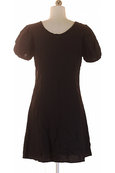 FISHERFIELD Černé mini šaty letní volné jednoduché s krátkým rukávem Vel. 38 | FISHERFIELD | obrázek 2