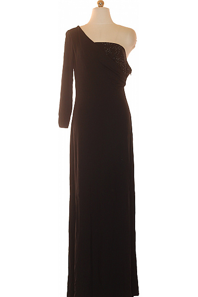 VERSACE černé Společenské šaty Dlouhé Asymetrické Třpytivé Velikost S