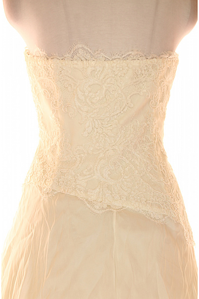 Šaty Hedvábné Béžové | Unimoda | obrázek 3