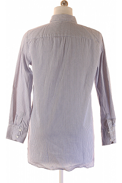 ZARA Bavlněná dámská pruhovaná košile modrá prodloužená ležérní Vel. m | ZARA | obrázek 3